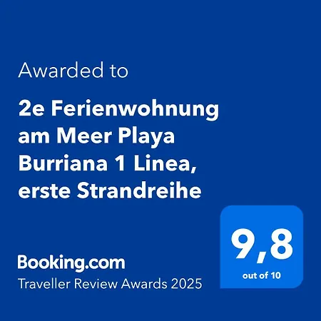 2e Am Playa Burriana 1 Linea, Erste Strandreihe Lägenhet